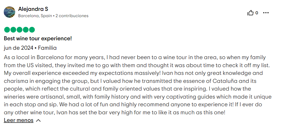 Trip Advisor Winery tour